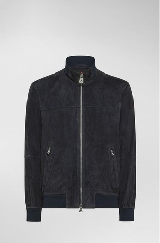 Suede leather jacket