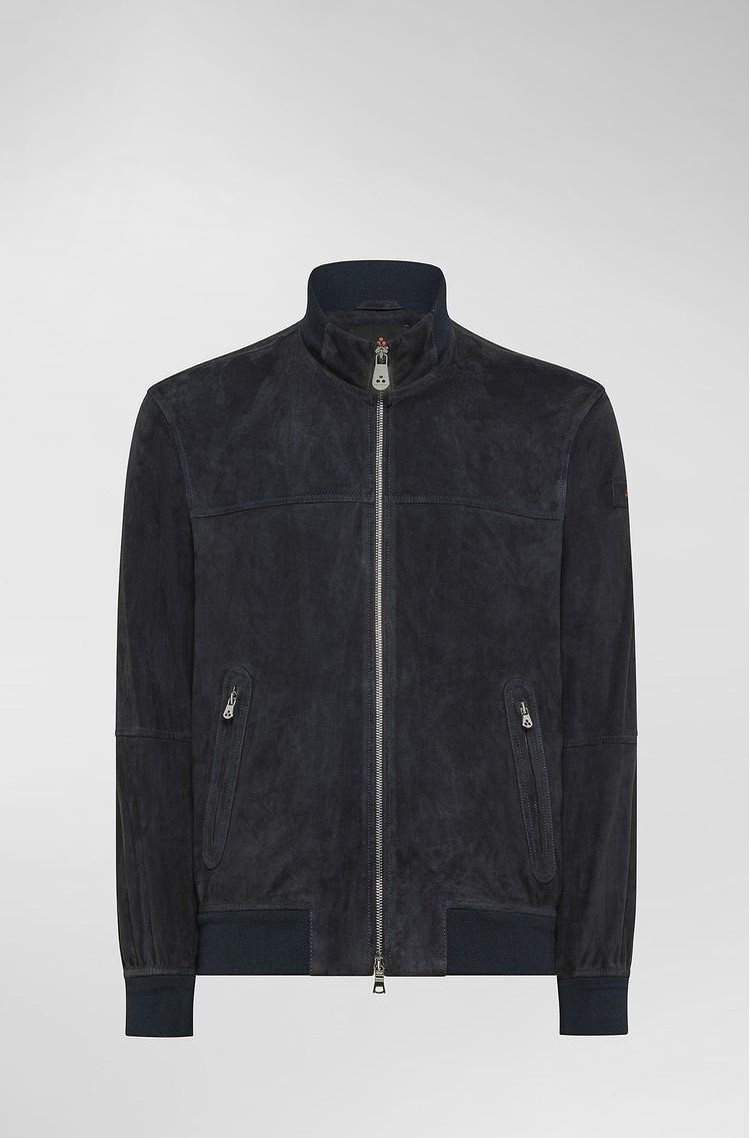 PEUTEREY Suede leather jacket Blu 