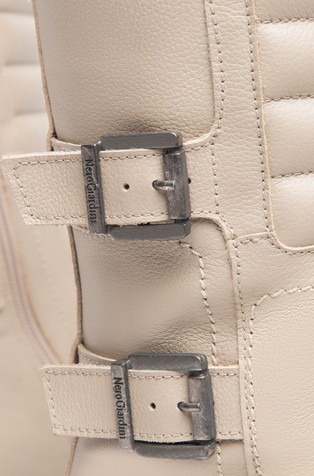 NEROGIARDINI Usnjeni gležnjarji Bež - Beige 3