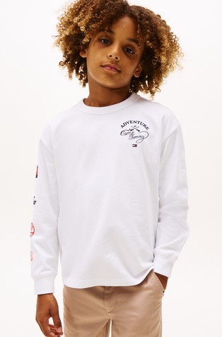 Multi-Badge Long Sleeve T-Shirt