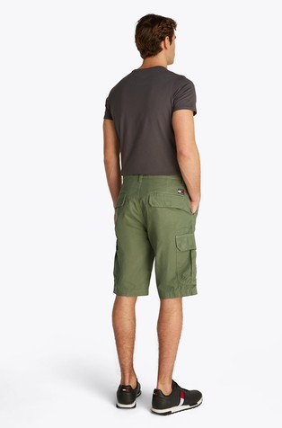 TOMMY HILFIGER Bombažne cargo kratke hlače Zelena - Green 4