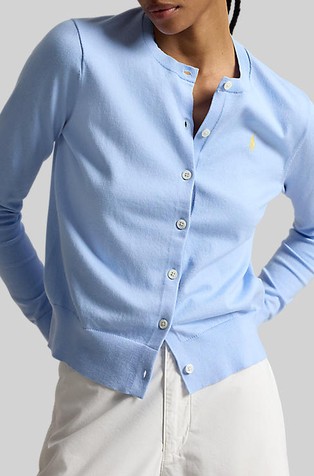 Cotton Crewneck Cardigan