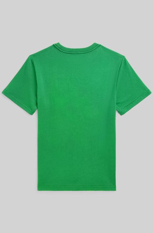 RALPH LAUREN Bombažna majica s kratkimi rokavi Zelena - Stem 2