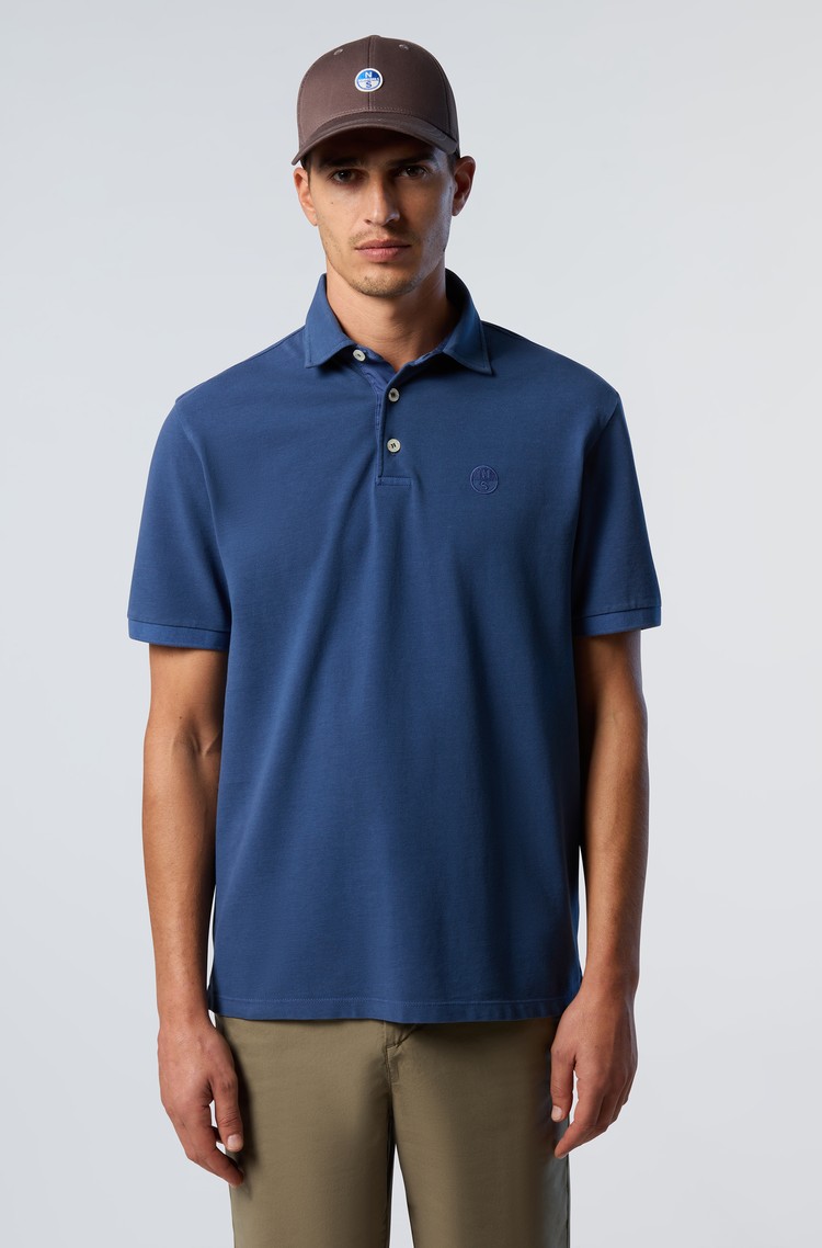 NORTH SAILS Polo shirt with embroidered logo Dark Denim 