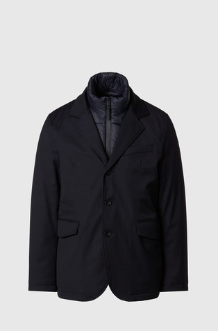 Blazer with removable quilted bib