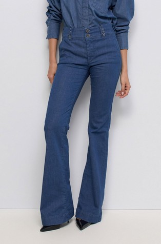 Secret Push In chino jeans hlače z zvončastimi hlačnicami