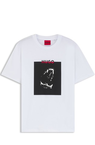 Cotton-jersey T-shirt with print