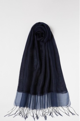 Viscose and silk-blend stole