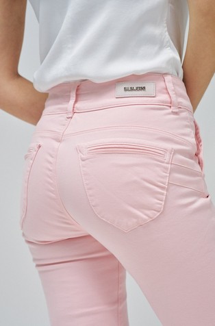 SALSA JEANS Secret push-in chino in cropped slim pants Pink 5