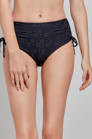 High waist bikini briefs with geometric print