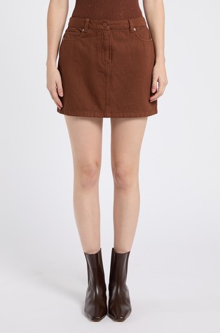 Monochrome denim mini skirt