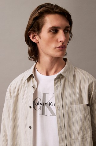CALVIN KLEIN Monogram Logo Tee White 4