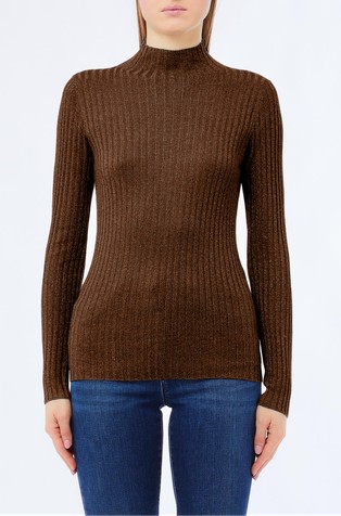 Viscose-blend shiny sweater