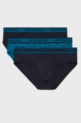 Three-pack logo waistband briefs