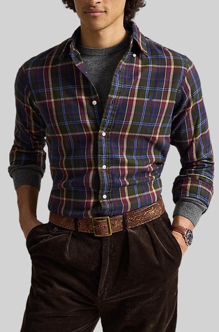 Custom fit Plaid Flannel Shirt