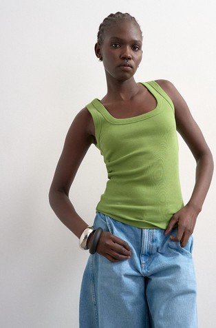 TSHONEY majica brez rokavov iz raztegljivega bombaža