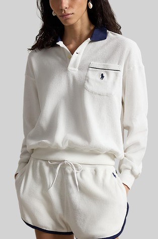 Terry Long-sleeve Polo Shirt