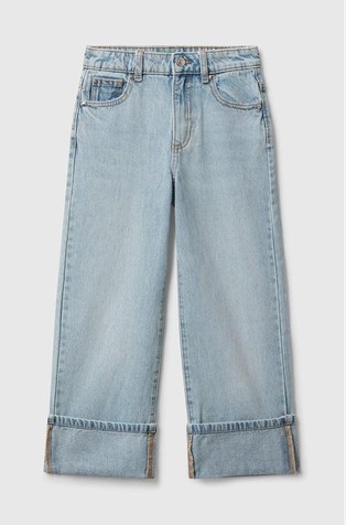 Ravne jeans hlače z zavihanimi hlačnicami