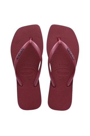 HAVAIANAS Slim Square logo japonke Škrlatna - Amaranth 3