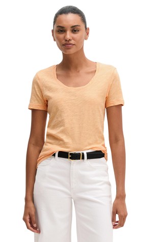 Ohlapna majica s kratkimi rokavi iz bombažnega jerseya