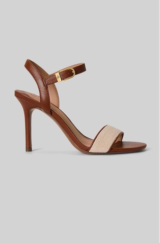 Gwen sandali iz nappa usnja in platna