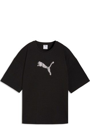 Essentials Graphics oversized fit majica z okrasnimi kamenčki