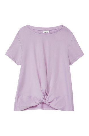 Plapolajoča majica z detajlom vozla