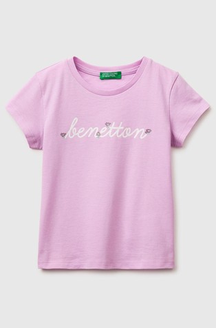 Majica s kratkimi rokavi in bleščečim logotipom