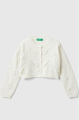 Cropped knit cardigan