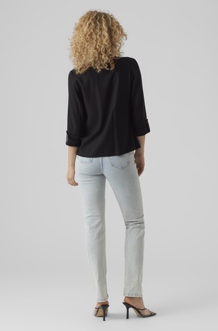 VERO MODA VMJESMILO Blazer in viscose-linen Black 2