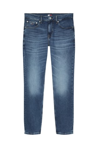 TOMMY HILFIGER Scanton slim fit jeans hlače s spranim videzom Modra - Blue 6