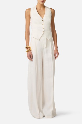 Dvoslojni telovnik iz lanene mešanice