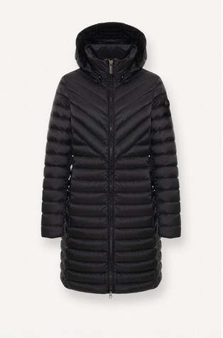 Daljša vodoodbojna puhovka s kapuco