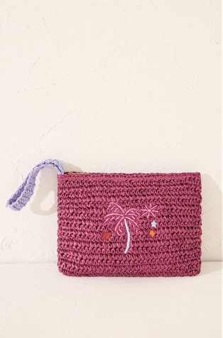 Small raffia vanity case