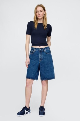 GAP Ženska majica s kratkimi rokavi Modra - Navy Blue 3