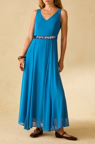 Dolga obleka iz žoržeta