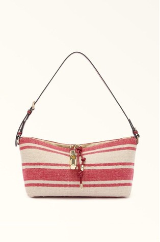 Small Striped Canvas Shoulder Bag