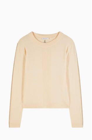 Essential wool sweater with lurex details