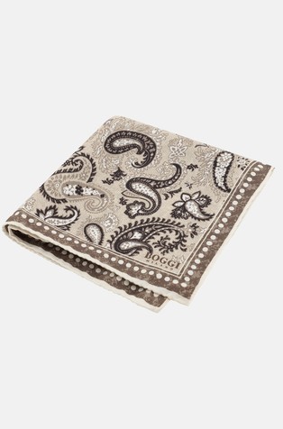 Svilen žepni robček s Paisley vzorcem