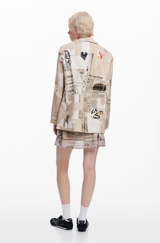 DESIGUAL Jacket designed by Mr. Christian Lacroix Beige / Multi 2