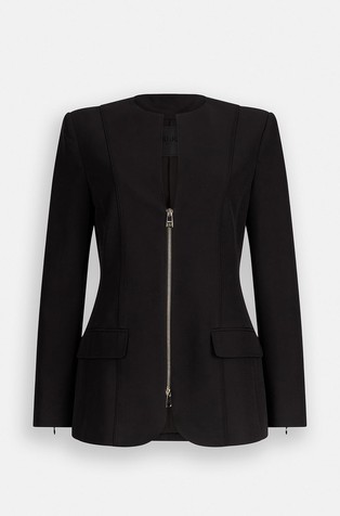 Blazer in tech fabric with zip