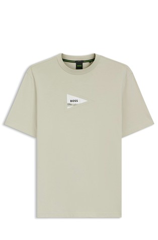 Regular-fit photoprint T-shirt in stretch cotton