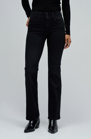 Secret push in jeans hlače z zvončastimi hlačnicami