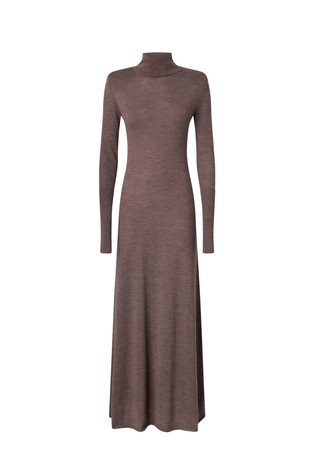Long dress in merino wool
