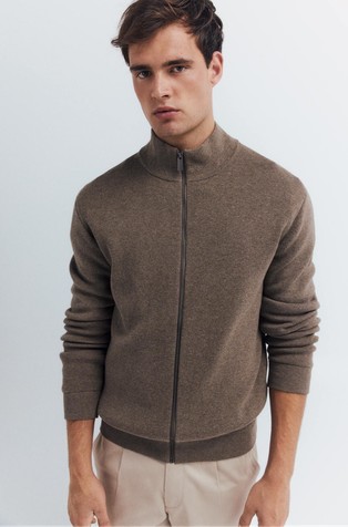 Milano zip fastening cardigan