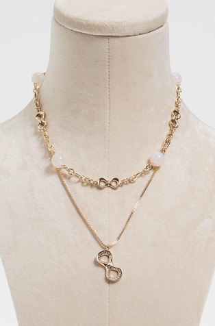 Double choker necklace with logo