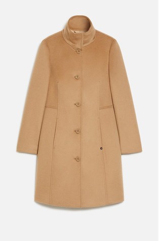 Slim-fit wool broadcloth coat