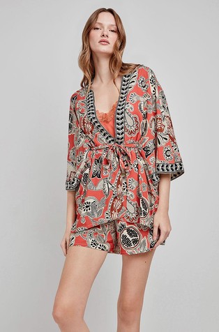 Vzorčast viskozen kimono