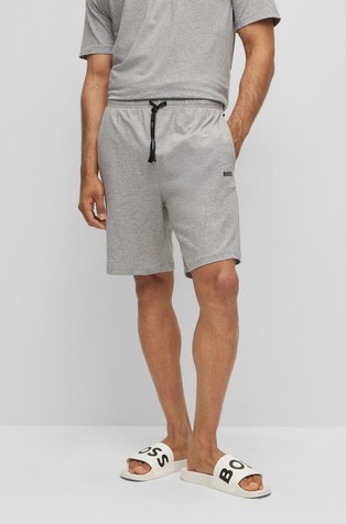 Contrast-logo shorts in stretch cotton