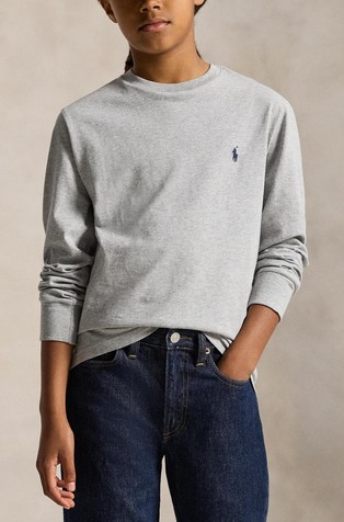 Bombažna majica z dolgimi rokavi